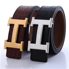 供应爱马仕皮带批发双面鳄鱼纹头层真皮鳄鱼纹扣头淘宝一件代发