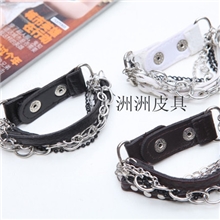 多层铆钉金属风暴皮手链女士皮带手链皮手链多层皮手链