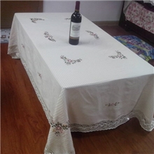 厂家直销田园风格手工绣花桌布台布批发