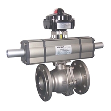 不锈钢气动球阀，法兰连接，硬（软）密封，浮动式球芯