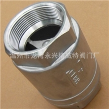 H12W不锈钢立式止回阀，丝扣弹簧止回阀PT止回阀PF螺纹止回阀