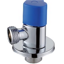 厂家批发黄铜壳体单把龙头专用电镀蓝爱心三角阀