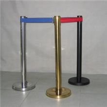 不锈钢两米线护栏杆隔离带栏杆座排队柱警戒围栏2米伸缩带