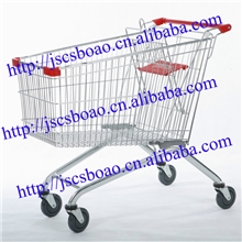 供应欧洲款式240L超市购物车，欧式超市手推车，超市购物手推车