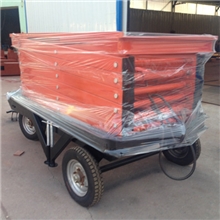 供应常规大轮可载人载物稳定性良好的剪叉式液压升降台济南恒通