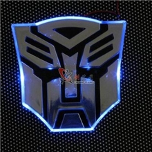 厂家直销汽车车标灯车标装饰灯汽车灯标装饰车标变形金刚灯标