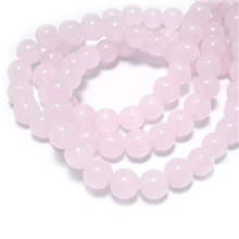 DIY饰品配件4/6/8/10MM烤漆合成玉光面圆珠玻璃珠（粉色)200颗