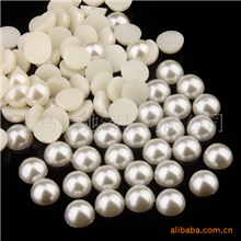 4mm珍珠白米白abs半圆仿珍珠15常用色现货小额批发活动价