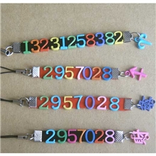 创意地摊手机挂件小本创业diy数字链子金属数字手机链材料包