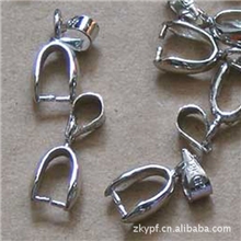 厂家直销水晶项链吊坠伴侣水晶刻字配件中号带吊瓜子扣