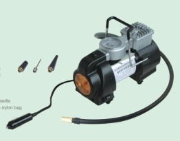 12V汽车充气机单缸车载充气泵带灯金属微型气泵轮胎打气泵