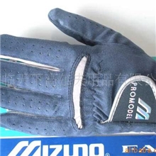 供应男士高尔夫手套进口超纤细布麂皮深蓝色订做Logo