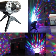 春节送什么礼物好迷你七彩水晶魔球3wl舞台灯led热销频闪灯