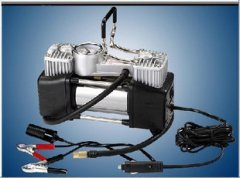 12V车载充气泵双缸金属充气泵余姚充气泵车用充气泵