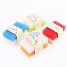 S1633彩色2P网块多功能锅刷多功能洗碗块韩国丝瓜棉洗碗块