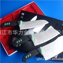 金门炮弹钢特殊钢三件套刀冰点刀厨房刀具礼品刀具展会菜刀