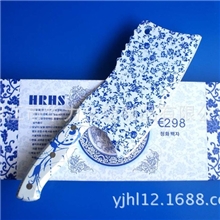 高品质德国青花瓷刀冰点钢钨钢刀厨房刀具彩瓷不沾刀展会热销