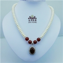 XL-001供应珍珠项链真珍珠项链淡水珍珠项链韩式韩版珍珠项链