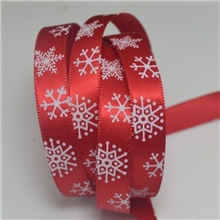 厂家直销织带批发9mmDIY雪花圣诞节礼品彩带