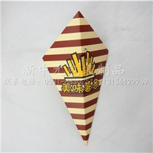 批发包装西点盒快餐店专用薯条盒怪薯盒三角薯条盒