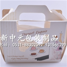 一件起批批发包装西点盒韩国西点包装蛋糕盒开窗手提盒100个