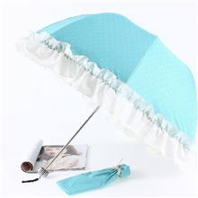 美嘉-htb可爱花边防紫外线太阳伞批发/韩版拱形公主晴雨伞0.3kg