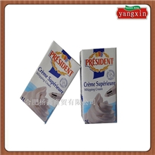 法国总统淡奶油动物性淡奶油烘焙奶油1L/盒安佳品质淡奶油