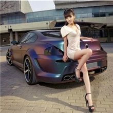 蓝紫古铜紫金汽车变色龙贴纸亚光贴膜车身改色膜光面带导气槽