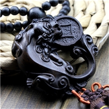 AWJ014乌木雕刻挂件貔貅批发高档汽车用品车挂