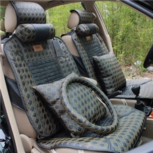 比优特新款汽车坐垫四季通用真皮座垫竹炭四季垫五福金牛车垫套