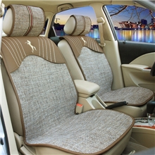 秋冬季新款亚麻汽车坐垫四季专用科鲁兹朗逸途观明锐307迈腾座垫