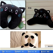 批发价韩国卡通动物车用护腰枕U形颈枕腰枕2件轻松小熊抱枕