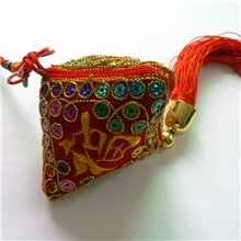 厂家直销端午节香包批发香囊香袋双面亮片福字香包多色混批