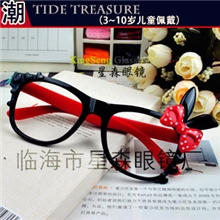 超萌hellokitty兔子儿童眼镜框架时尚豹纹眼镜框小孩眼镜潮妞