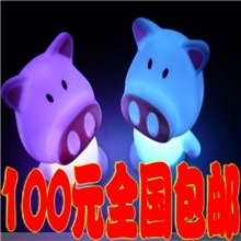 【荐】儿童益智玩具七彩变化大鼻子猪益智玩具七彩小夜灯玩具