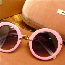 厂家直供时装Show板材墨镜MIU家经典精品SMU13N粉色女太阳镜