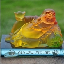 琉璃元宝枕头佛福袋元宝招财卧佛琉璃佛香水座17-1C\195