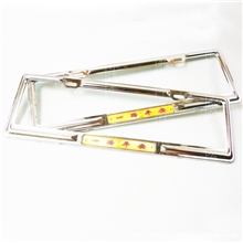 供应不锈钢车牌架典雅型车牌框牌照架牌照框0.5mm不锈钢牌照架