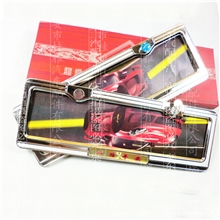 供应不锈钢带锁防盗车牌架典雅型车牌框牌照架牌照框拍照牌照架