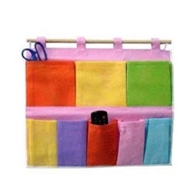 高品质八口五彩挂袋(双层)/全新时尚家用收纳袋
