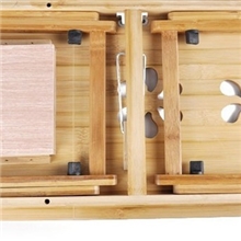 高级楠竹可升降床上笔记本电脑桌带散热孔折叠床上桌带抽屉