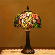 【HAUTY】8寸蒂凡尼台灯彩色玻璃灯欧式田园风格艺术装饰葡萄