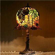 【HAUTY】14寸蒂凡尼灯客厅书房卧室台灯彩玻灯具太阳花的爱恋