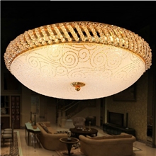 厂家批发水晶吸顶灯金色面包灯客厅灯餐厅灯卧室灯阳台灯具灯饰