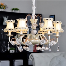 [海澳新款直批欧式田园LED客厅卧室吊灯现代时尚铁艺灯饰具6839