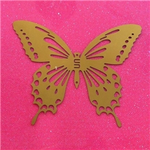 金色蝴蝶不锈钢雕刻蝴蝶图案国家一级保护昆虫蝴蝶