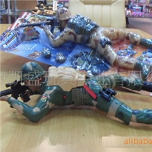 供应塑胶玩具军事电动爬兵（黄，绿）