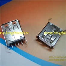 USB连接器母座A母180度13.7弯角USB2.0母座厂家直销