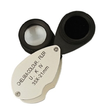 英国第四代查尔斯滤色镜双镜片35X-21MM染色玉石翡翠鉴定工具