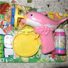 爆款四喷头电动海豚泡泡枪9959A吹泡泡和风扇两用玩具批发